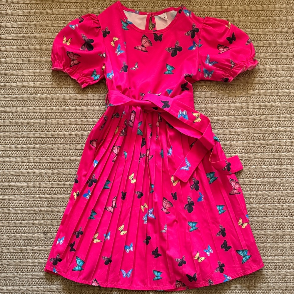 Girls' Pink Butterfly Dress